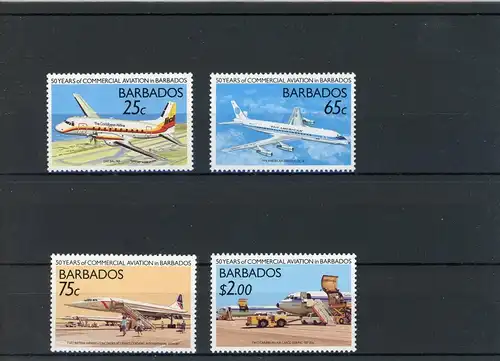Barbados 713-16 postfrisch Flugzeug #GI263