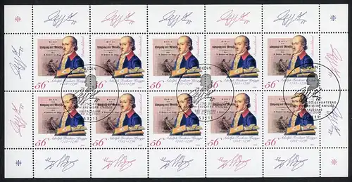 Bund Zehnerbogen 2241 Bonn Ersttagssonderstempel #IN865