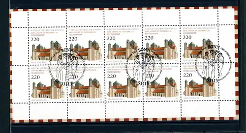 Bund Zehnerbogen 2774 Bonn Ersttagssonderstempel #IN929