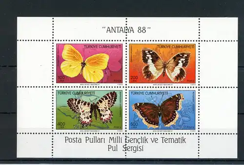 Türkei Block 26 postfrisch Schmetterling #GL636