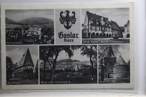 AK Goslar Mehrbildkarte (Kaiserpfalz, Breites Tor usw.) #PI116
