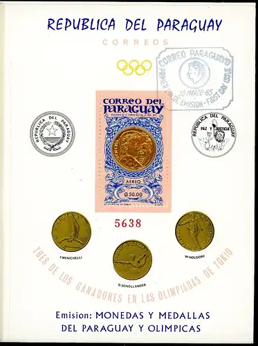 Paraguay Block 67 II gestempelt Olympiade, Numismatik #IM486