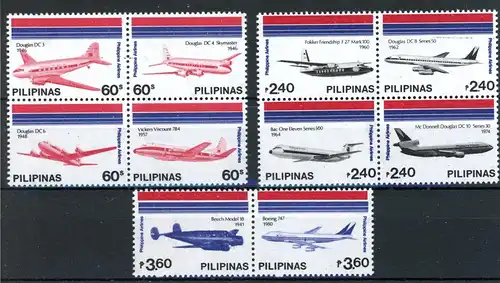 Philippinen 1719-1728 postfrisch Flugzeug #GI248