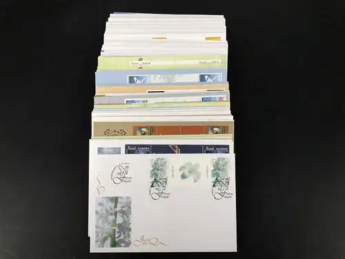 Aland Lot mit 125 FDC mit Zwischensteg-Marken aus 2000-2011 #HL032