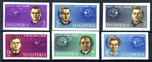 Albanien 757-762 B postfrisch bemannte Raumfahrt #IS564