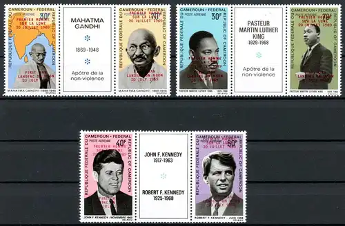 Kamerun 3er Streifen 592-597 postfrisch bemannte Raumfahrt #IS574