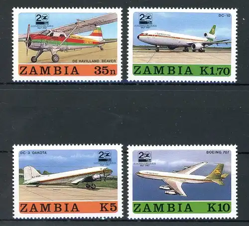 Sambia 425-428 postfrisch Flugzeug #GI272