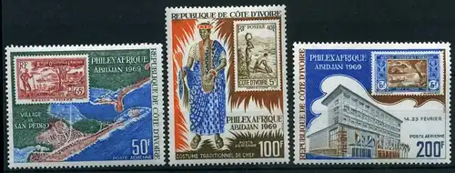 Elfenbeinküste 340-342 postfrisch Marke auf Marke #IM441