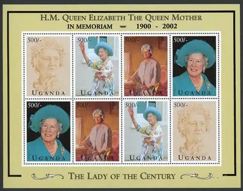 Uganda KB II 1509-1512 postfrisch Queen Mum #IM478