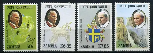 Sambia 478-481 postfrisch Papst #IT542