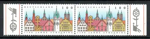 Bund 1910 I postfrisch Plattenfehler im waag. Paar #IT502