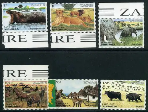 Zaire (Kongo) 779-85 postfrisch Wildtiere #IT527