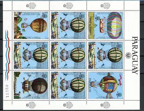 Paraguay Kleinbogen 3617 postfrisch Ballon #GI285