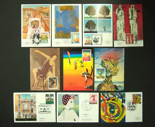 Österreich 10 Maximum - Künstler Karten "Moderne Kunst in Österreich" #IM417