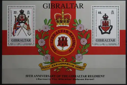 Gibraltar Block 12 mit 568 postfrisch #UM057