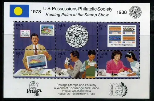 Palau Block 4 postfrisch Philatelie #IT588
