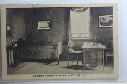 AK Weimar Schillers Sterbezimmer mit Bett u. Schreibtisch #PI179