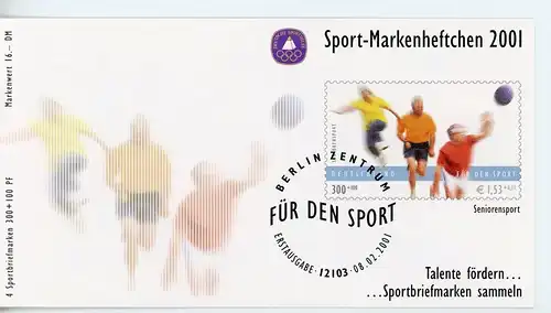 Bund Sport Markenheftchen 2001 2168 postfrisch #IT575