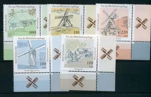 Bund Eckrand ur 1948-1952 postfrisch Windmühlen #IM454