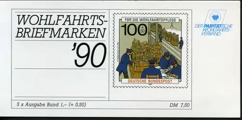 Bund Markenheftchen 1476 gestempelt Bonn DPWV 1990 #IT612