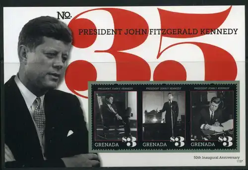 Grenada KB 6464-66 postfrisch Kennedy #IT521