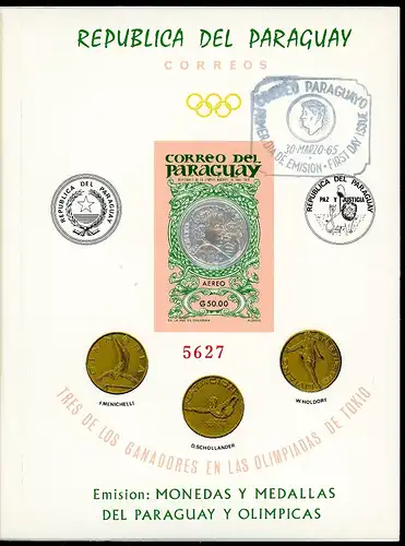 Paraguay Block 68 II gestempelt Olympiade, Numismatik #IM487