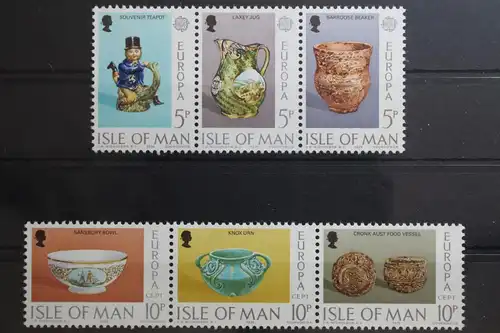 Großbritannien Isle of Man 82-87 postfrisch als 2 Dreierstreifen #UL311