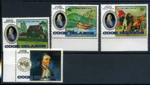 Cook Inseln 1010-13 postfrisch Entdeckungen #IS693