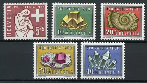 Schweiz 657-61 postfrisch #IT607