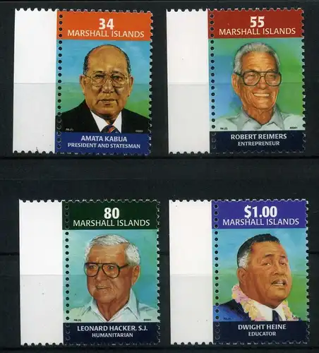 Marshall Inseln Bogenrand 1431-1434 postfrisch Persönlichkeiten #IT585