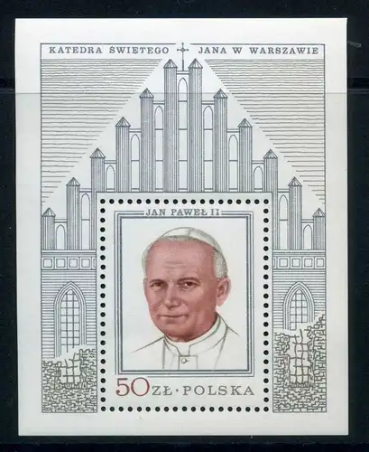 Polen Block 76 postfrisch Papst #IT546