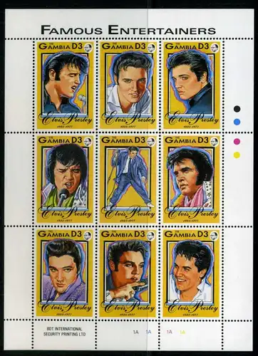 Gambia KB 1644-1652 postfrisch Elvis Presley #IT594