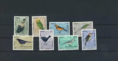 El Salvador 859-66 postfrisch Vögel #JD332