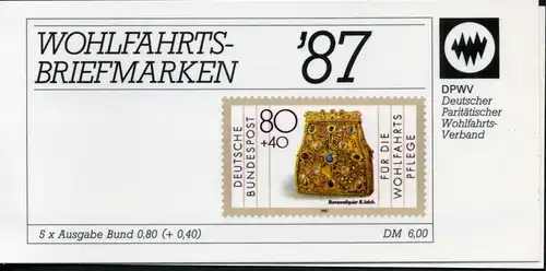 Bund DPWV Markenheftchen 1987 1336 gestempelt Bonn #IS653