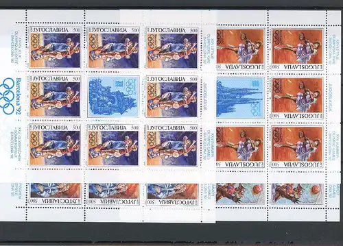 Jugoslawien Kleinbogen 2538-2541 postfrisch Olympia #IN181
