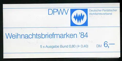 Bund DPWV Markenheftchen 1984 1233 gestempelt Bonn #IT613