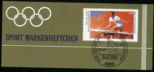 Bund Markenheftchen Sport 1354 Bonn Ersttagssonderstempel #IT615