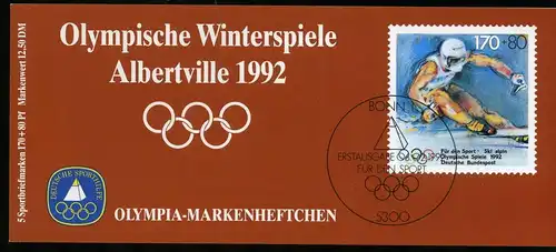 Bund Sport Markenheftchen 1595 postfrisch #IT627