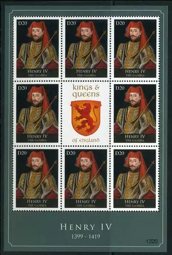 Gambia KB 6607 postfrisch Könige #IT531