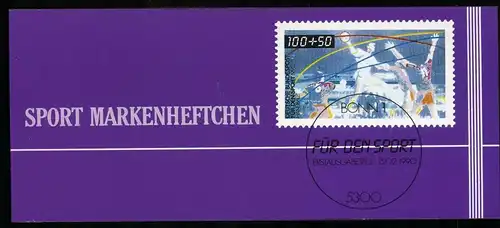 Bund Sportmarkenheftchen mit 1449 Bonn Ersttagssonderstempel #IT619