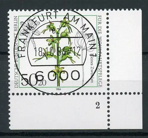 Berlin 724 Formnummer 2 gestempelt Frankfurt #IS787