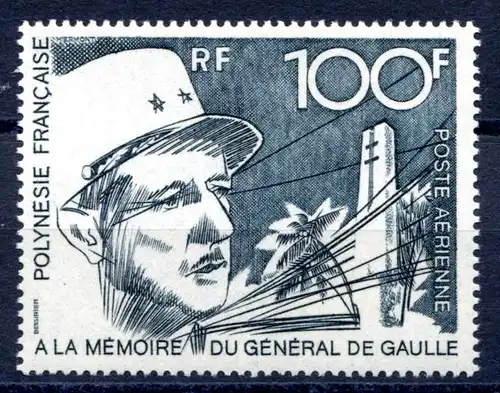 franz. Polynesien 157 postfrisch de Gaulle #IS726