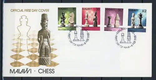 Malawi 493-496 Schach Ersttagesbrief/FDC #Scha5365