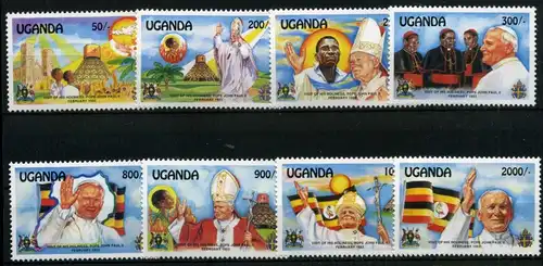 Uganda 1191-1198 postfrisch Papst #IT553