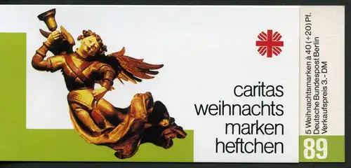 Berlin Caritas Markenheftchen 1989 858 Berlin Ersttagssonderstempel #IS700