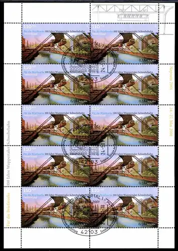 Bund Kleinbogen II 2171 gestempelt Naposta #IS769