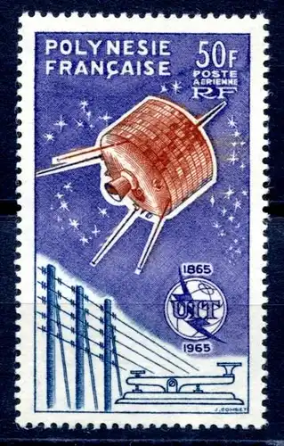 franz. Polynesien 44 postfrisch Satelliten #IS716