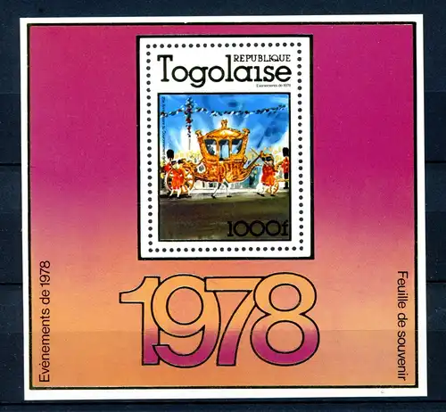 Togo Block 127 postfrisch Kutschen #IS796