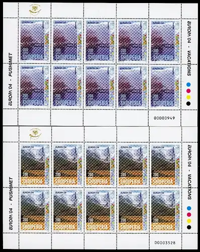 Albanien Kleinbogensatz 2966-2967 postfrisch Cept 2004 #IS784