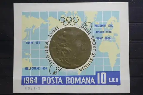Rumänien Block 59 ohne Gummi #UM993